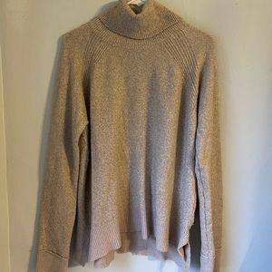 Tahari Cowl Neck Sweater size Large color Oatmeal/Cream. Super soft!